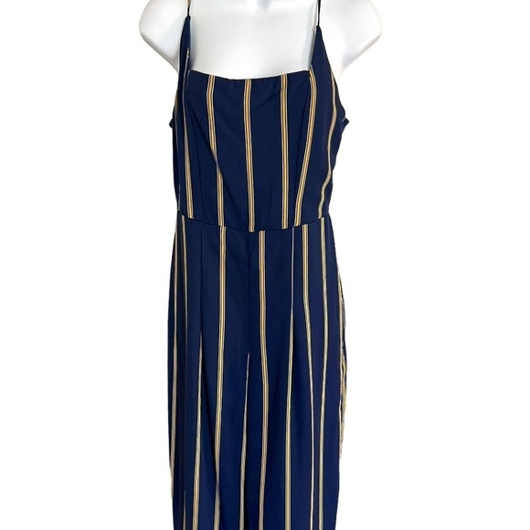 Rowe A Pants - Rowe A | Striped Blue and Yellow Jumpsuit